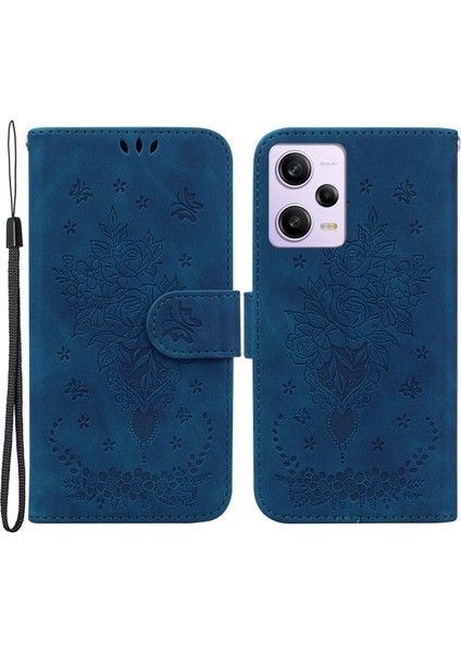 Xiaomi Redmi Için Note 12 Pro 5g/note 12 Pro Speed ​​5g/poco X5 Pro 5g Leathe Telefon Kapak Mavisi (Yurt Dışından)