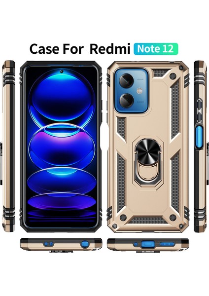Xiaomi Redmi Için Note 12 5g (Global)/(Hindistan)/(Çin)/poco X5 5g Yüzük Kickstand Telefon Kılıfı Tpu+Pc Cep Telefonu Kapak-Sold (Yurt Dışından) fiyatları
