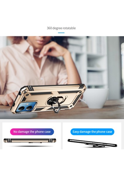 Xiaomi Redmi Için Note 12 5g (Global)/(Hindistan)/(Çin)/poco X5 5g Yüzük Kickstand Telefon Kılıfı Tpu+Pc Cep Telefonu Kapak-Sold (Yurt Dışından) indirimleri