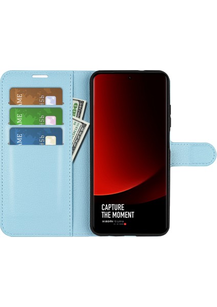 Xiaomi Için Stand Kılıfı 13 Ultra Kazık Kanıtı Litchi Doku Cüzdan Folio Flip Pu Deri Telefon Kapak Mavisi (Yurt Dışından) fiyatları