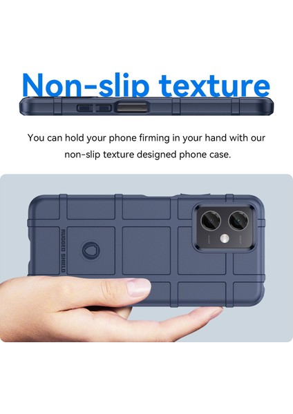 Xiaomi Redmi Için Note 12 5g (Global)/(Hindistan)/(Çin)/poco X5 5g Arka Kabuk, Koruyucu Telefon Kılıfı Engebeli Kare Izgara Dokusu Esnek Tpu Kapak-Mavi (Yurt Dışından) fırsatları