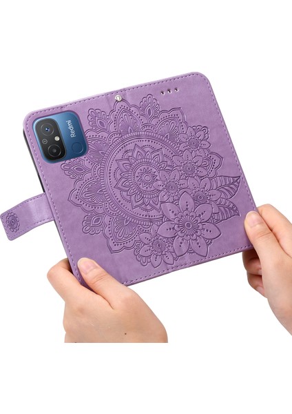 Xiaomi Redmi Için 12C 4G/11A 4g Telefon Kapağı Çiçek Baskı Deri Stand Cüzdan Kılıfı (Yurt Dışından) indirimleri