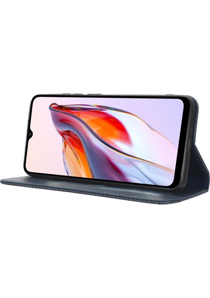 Xiaomi Redmi Için 12C 4G/11A 4g/poco C55 4g Ro Anti-Pre Doku Doku Telefon Kılıfı Deri Deri Stand Cüzdan Telefon Koruyucu Mavi (Yurt Dışından) indirimleri