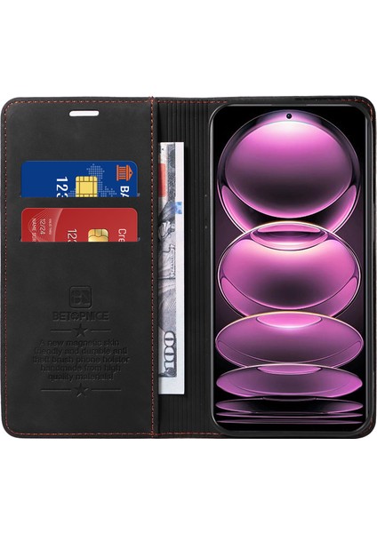 Xiaomi Redmi Için Note 12 Pro 5g/12 Pro Speed ​​5g/poco X5 Pro 5g Pu Deri Rfıd Engelleme Telefon Vaka Black (Yurt Dışından) fiyatları