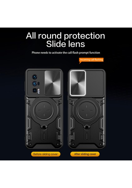 Xiaomi Poco F5 Pro 5g/redmi K60 5G/K60 Pro 5g Pc+Tpu Kabuğu Slayt Kamera Kapak Pembe (Yurt Dışından) modelleri