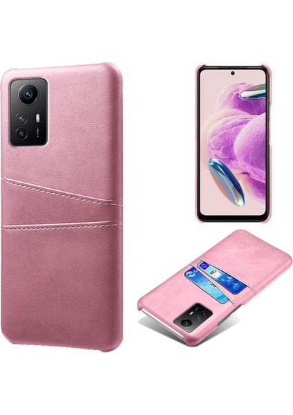 Xiaomi Için Redmi Not 12S 4g Koruyucu Telefon Kılıfı Çift Kart Yuvaları Pu Deri Kaplamalı Sert Pc Kapak Çizgi Altın (Yurt Dışından)