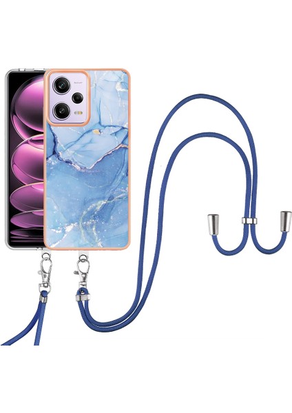 Xiaomi Redmi Için Mermer Desen Telefon Kılıfı Not 12 Pro 5g/note 12 Pro Speed ​​5g/poco X5 Pro 5g, 2.0mm Tpu Imd Kaydak Mavisi (Yurt Dışından)