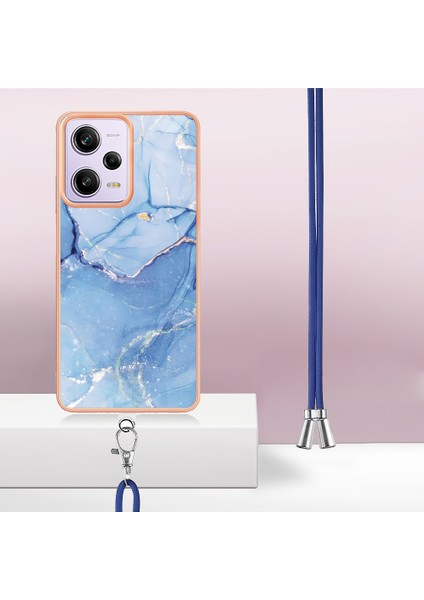 Xiaomi Redmi Için Mermer Desen Telefon Kılıfı Not 12 Pro 5g/note 12 Pro Speed ​​5g/poco X5 Pro 5g, 2.0mm Tpu Imd Kaydak Mavisi (Yurt Dışından)