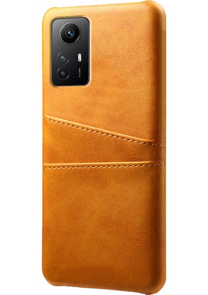 Xiaomi Için Redmi Note 12S 4g Koruyucu Telefon Kılıfı Çift Kart Yuvaları Pu Deri Kaplamalı Sert Pc Kapak-Orange (Yurt Dışından) fiyatları