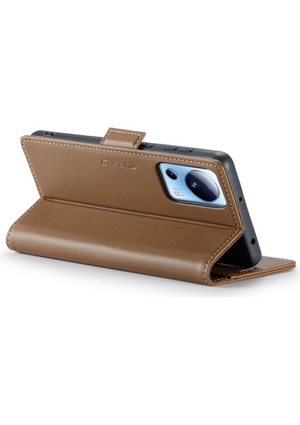 Xiaomi 13 Lite/civi 2 5g Anti-Çizelge Telefon Kılıfı Rfıd Engelleme Pu Deri Flip Cover-Brown (Yurt Dışından) fırsatları