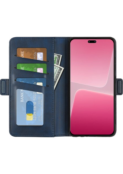 Xiaomi Için 13 Lite/civi 2 5g Buzağı Dokusu Cep Telefonu Kapak Standı Cüzdan Pu Deri Telefon Kılıf Mavisi (Yurt Dışından) fiyatları