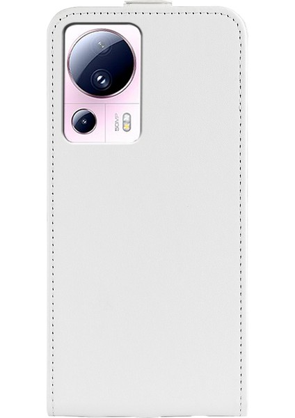 Xiaomi Için 13 Lite/civi 2 5g Kart Tutucu Dikey Flip Telefon Kılıfı Çılgın At Dokusu Pu Deri Kapak-Beyaz (Yurt Dışından) indirimleri