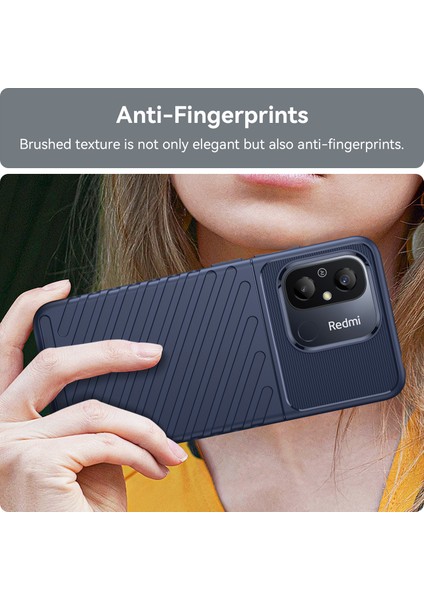 Xiaomi Redmi 12C Için 4g Thunder Serisi Kalınlaştırılmış Tpu Telefon Kılıfı Twill Doku Kayma Önleyici Telefon Kapak Mavisi (Yurt Dışından) indirimleri