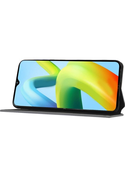 Xiaomi Için Anti-Fall Cep Telefonu Kapağı Redmi A1+ 4g/a2+ 4g/poco C50 4g Rhombus Desen Basılı Pu Deri Foli Folio Telefon Kılıfı Cüzdan Stand-Silver (Yurt Dışından) fırsatları