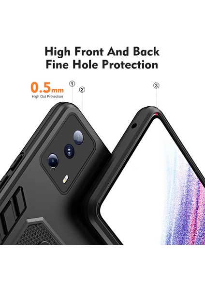Xiaomi 13 Lite/civi 2 5g Gizli Kickstand Kapak Silikon Halka Kayışı Tpu+Pc Mobile Case Black (Yurt Dışından) fiyatları