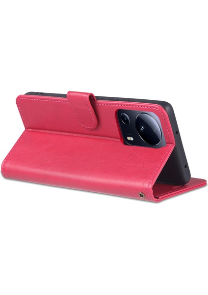 Xiaomi 13 Lite/civi 2 5g Stand Telefon Kapağı Pu Deri+Tpu Cüzdan Telefon Kılıf Kırmızısı (Yurt Dışından) fırsatları