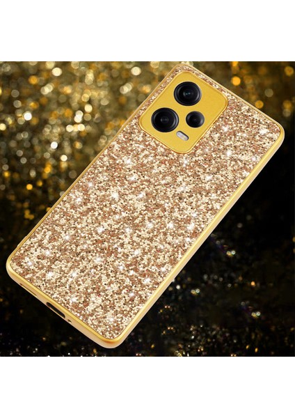 Xiaomi Redmi Için Note 12 Pro 5g Glitter Pealins Telefon Kılıfı Elektrokaplama Tpu Çerçeve Pc Şok Geçirmez Kapak-Ay (Yurt Dışından) fırsatları