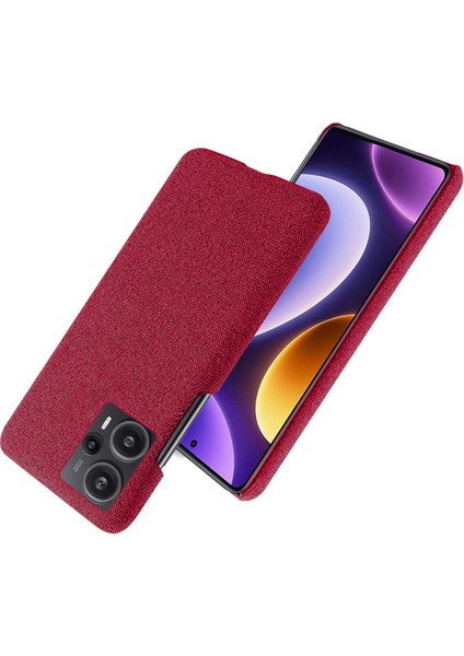 Xiaomi Redmi Için Note 12 Turbo/poco F5 5g Kumaş+Sert Pc Telefon Kılıf Anti-Scracth Telefon Kapak-Kırmızı (Yurt Dışından) fiyatları