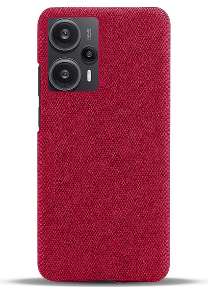 Xiaomi Redmi Için Note 12 Turbo/poco F5 5g Kumaş+Sert Pc Telefon Kılıf Anti-Scracth Telefon Kapak-Kırmızı (Yurt Dışından) modelleri