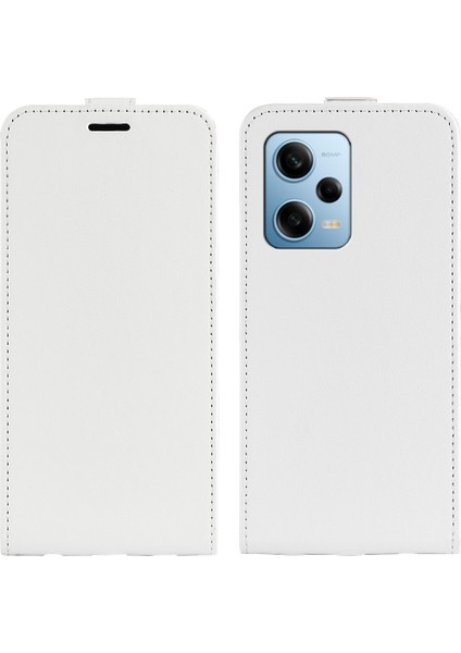 Xiaomi Redmi Için Note 12 Pro 5g/note 12 Pro Speed ​​5g/poco X5 Pro 5g Dikey Flip Pu Deri Deri Çılgın At Doku Kartı Tutucu Kasa-Beyaz (Yurt Dışından) indirimleri