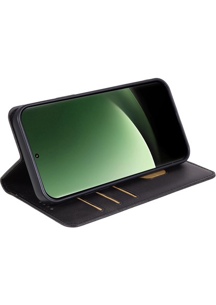 Xiaomi Için Redmi Note 12 Turbo/poco F5 5g Pu Deri Kaplamalı Tpu Stand Anti-Drop Telefon Kılıf Buzağı Doku Cüzdanı Kapak Black (Yurt Dışından)
