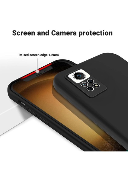 Xiaomi Redmi Için Note 12 Pro 4g Sıvı Sıvı Silikon Damla Geçirmez Kapak Yumuşak Astar Telefon Kılıfı Black (Yurt Dışından) indirimleri