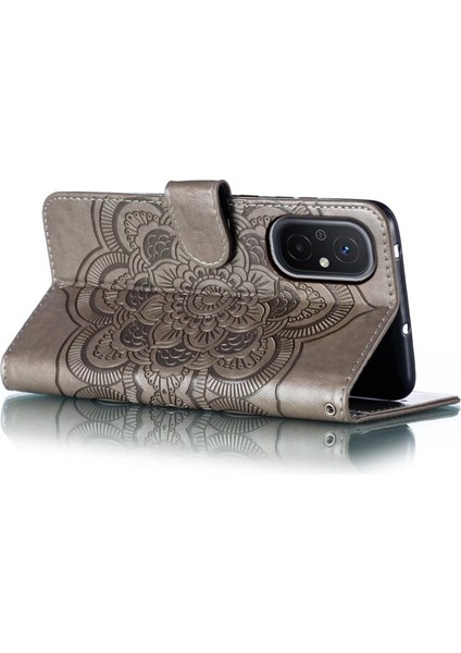 Xiaomi Redmi Için 12C 4g Deri Cüzdan Telefon Kapağı Mandala Baskalı Damla Geçirmez Stand Case-Grey (Yurt Dışından) indirimleri