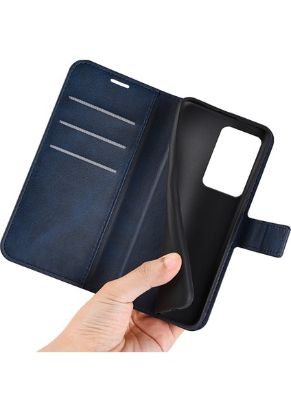 Xiaomi Için 13 Lite/civi 2 5g Kare Toka Deri Telefon Kasası Buzağı Doku Cüzdanı Stand Önleme Önleyici Kapak-Mavi (Yurt Dışından) indirimleri