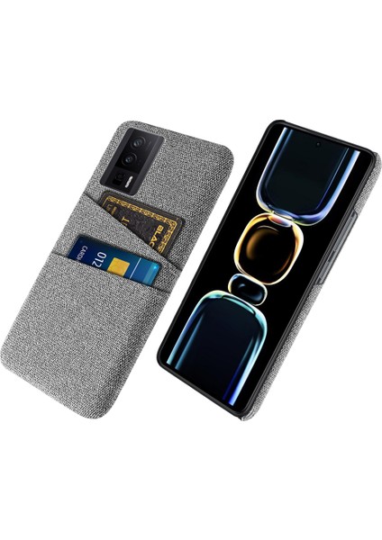 Xiaomi Poco F5 Pro 5g/redmi K60 Pro 5G/K60 5g Sert Pc+Bez Telefon Kılıfı Koruyucu Kapak 2 Kart Yuvası Gri (Yurt Dışından)