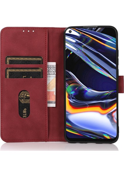 Xiaomi Redmi Için Khazneh Telefon Kılıfı Not 12S 4g Dokulu Pu Deri Flip Cüzdan Stand Kapak-Kırmızı (Yurt Dışından) fırsatları