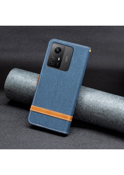 Xiaomi Için Redmi Note 12S 4g Stand Kılıf Kot Pus Cülten Pu Deri+Tpu Telefon Kapak Navy Mavi (Yurt Dışından) indirimleri
