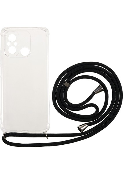 Xiaomi Redmi 12C Için 4g Telefon Tpu Kılıfı Dört Köşe Anti-Drop Anti-Drop Şeffaf Kapak Lanyard (Yurt Dışından) fiyatları