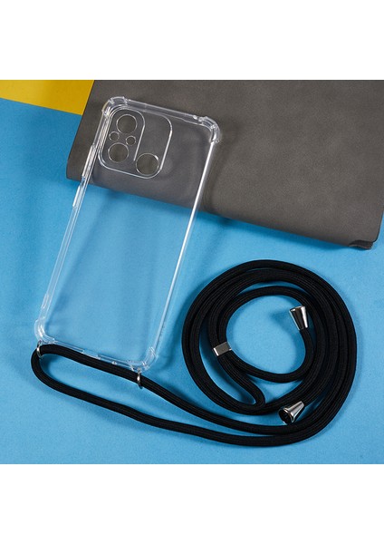 Xiaomi Redmi 12C Için 4g Telefon Tpu Kılıfı Dört Köşe Anti-Drop Anti-Drop Şeffaf Kapak Lanyard (Yurt Dışından) modelleri