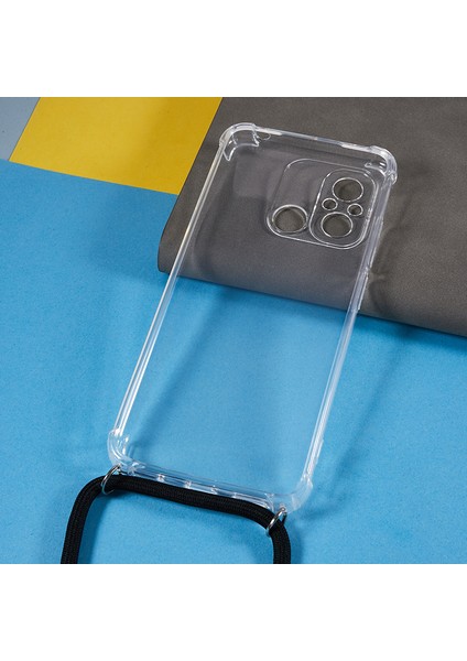 Xiaomi Redmi 12C Için 4g Telefon Tpu Kılıfı Dört Köşe Anti-Drop Anti-Drop Şeffaf Kapak Lanyard (Yurt Dışından) indirimleri