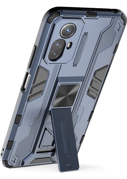 Xiaomi Için Redmi Note 12S 4g Telefon Kılıfı Önleme Önleyici Koruyucu Kapak Kickstand Hard Pc+Yumuşak Tpu Telefon Vaka-Mavisi (Yurt Dışından)