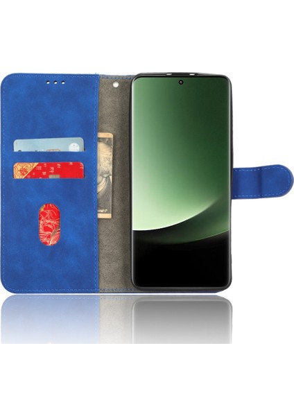 Xiaomi 13 Ultra Cüzdan Telefon Kılıfı Cilt Touch Stand Pu Deri+Tpu Telefon Kapak-Mavi (Yurt Dışından) modelleri