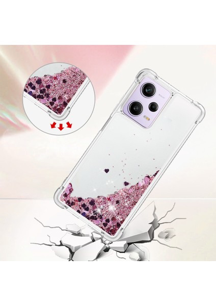 Xiaomi Redmi Için Note 12 Pro 5g/note 12 Pro Speed ​​5g/poco X5 Pro 5g Cep Telefonu Kılıf Anti-Drop Tpu Telefon Kapak Çizgi Altın/kalpler (Yurt Dışından)