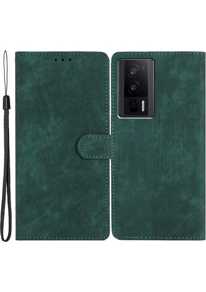 Xiaomi Için Redmi K60 5G/K60 Pro 5g/poco F5 Pro 5g Pu Deri Kılıf Stand Cüzdan Yeşili ile Cilt Touch Telefon Kapağı (Yurt Dışından)