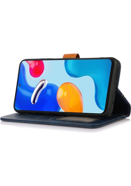 Buzağı Dokusu Xiaomi Için Telefon Kılıfı Poco C55 4g/redmı 11A 4G/12C 4g Stand Cüzdan Telefon Kapak Sapfire (Yurt Dışından)