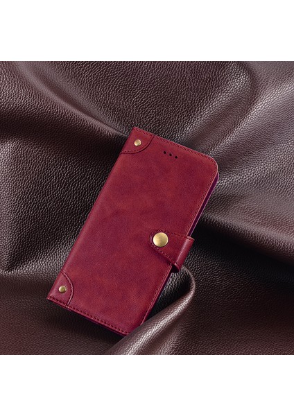 Xiaomi 13 Lite/civi 2 5g Telefon Kılıfı Deri Deri Cüzdan Cep Telefonu Stand Kapak-Kırmızı (Yurt Dışından) fırsatları