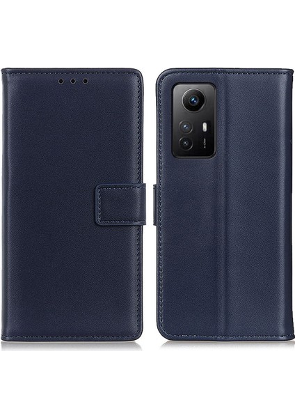 Xiaomi Için Redmi Note 12S 4g Katlanabilir Stand Pu Deri Telefon Tam Koruma Kılıfı Cüzdan Telefon Kapak Blue (Yurt Dışından)