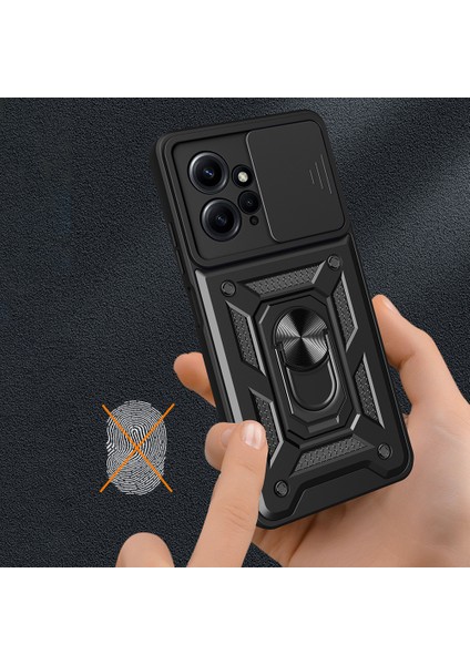 Xiaomi Için Redmi Note 12 4g Kickstand Telefon Kasası Slayt Lens Koruma Pc+Tpu Kapak-Altın (Yurt Dışından) indirimleri