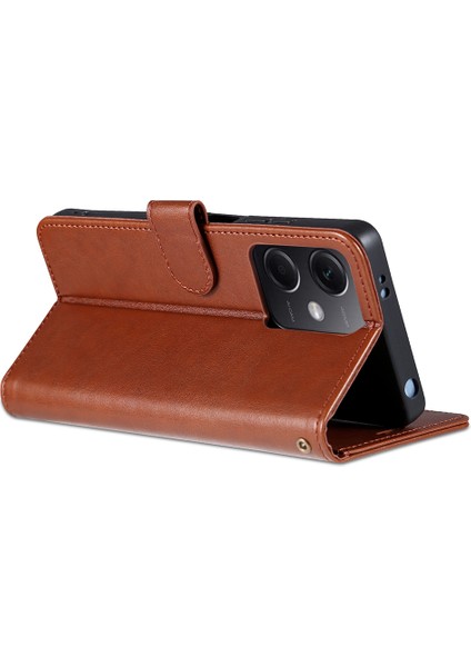 Xiaomi Redmi Için Note 12 5g (Global)/(Hindistan)/(Çin)/poco X5 5g Pu Deri Telefon Kılıf Cüzdan Stand Telefon Kapak-Kahverengi (Yurt Dışından) fırsatları