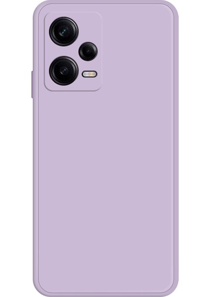 Xiaomi Redmi Için Note 12 Pro 5g Düz Kenarlı Ka Tpu Tpu Telefon Kılıfı Yumruğu Geçirmez Mikrofiber Astar Tasarımı Koruyucu Kapak Morası (Yurt Dışından)
