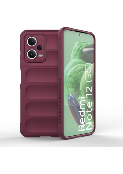 Xiaomi Redmi Için Note 12 5g (Hindistan)/poco X5 5g Yumuşak Tpu Çizgiye Karşı Çizgiye Karşı Çizelge Anti Kılıf Cep Telefonu Damla Damla Koşullu Kapak Kırmızısı (Yurt Dışından)