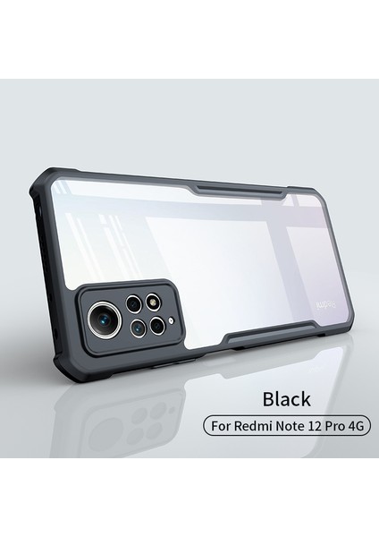 Xiaomi Redmi Için Note 12 Pro 4g Temiz Telefon Kılıfı Akrilik+Tpu Anti-Drop Telefon Kapak Black (Yurt Dışından) fırsatları