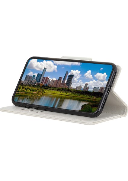 Xiaomi Için Redmi Note 12 4g Koruyucu Telefon Kapağı Standı Pu Deri Cüzdan Telefon Vaka-Beyaz (Yurt Dışından) modelleri