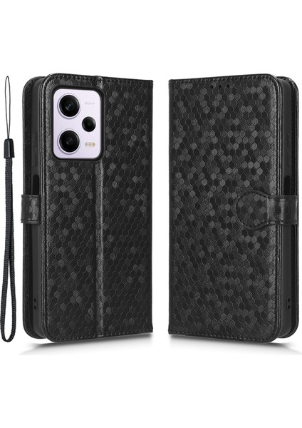 Xiaomi Redmi Için Note 12 Pro 5g/12 Pro Speed ​​5g/poco X5 Pro 5g Pu Deri Stand Cüzdan Kapağı Strap-Black (Yurt Dışından) fiyatları