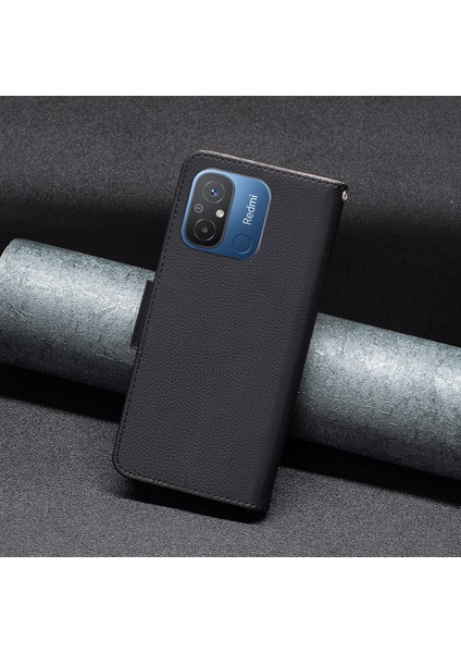 Xiaomi Için Cüzdan Kılıfı Redmi 12C 4g Pu Deri Telefon Kılıfı Düz ​​renk Stand Mobil Telefon Kapak Black (Yurt Dışından) indirimleri
