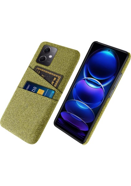 Xiaomi Redmi Için Note 12 5g (Global)/(Hindistan)/(Çin)/poco X5 5g Kaymaz Ince Telefon Kasa Bezi Doku Telefon Geri Kapak Kartı Tutucu-Sarı (Yurt Dışından)